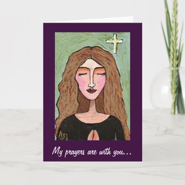 Mina böner är med dig.. kort (Framsida)