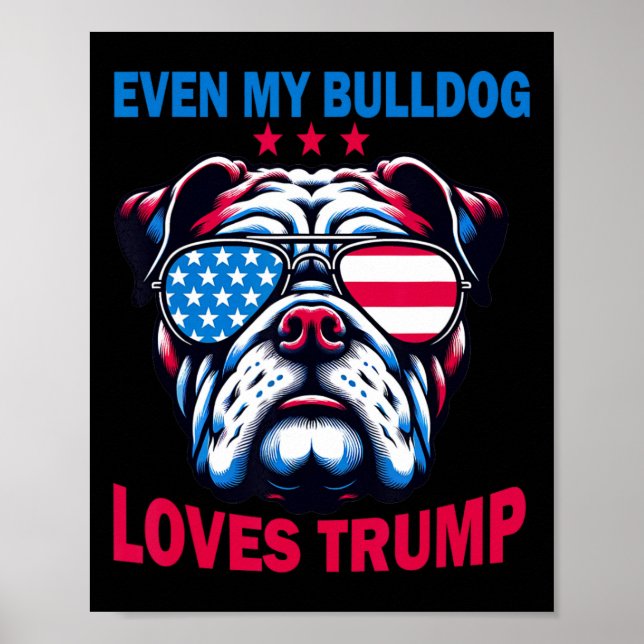 Mina Bulldog Kärlek Trump Poster (Framsidan)