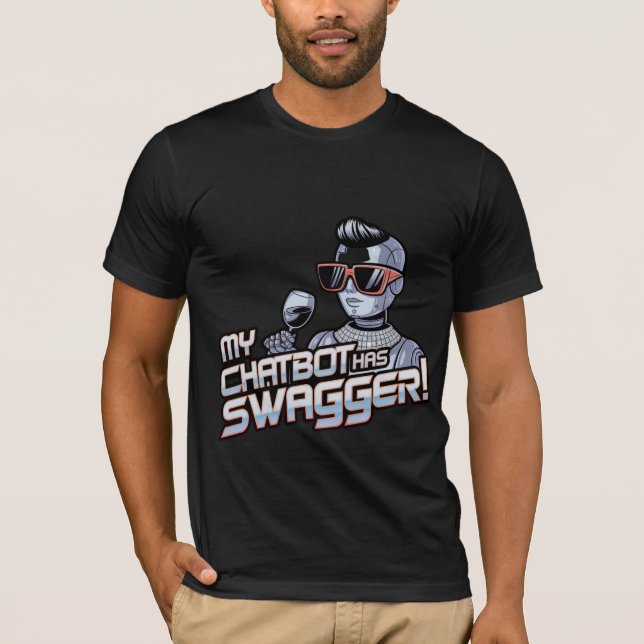 Mina chatbot har Swagger T Shirt (Framsida)