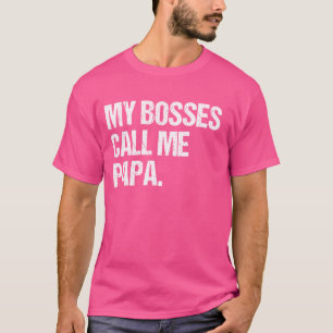 Mina Chef kallar mig Pappa Funny Joke Say Quotes T Shirt
