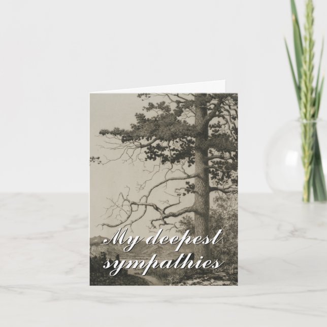 "Mina djupaste sympatier" Funeral Sympathy Card Kort (Framsida)