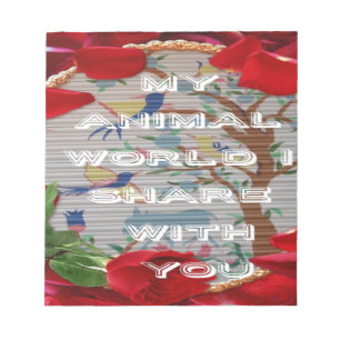 Mina djur World valentine.png Anteckningsblock