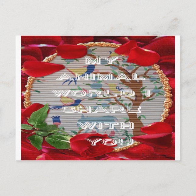 Mina djur World valentine.png Helg Vykort (Framsida)