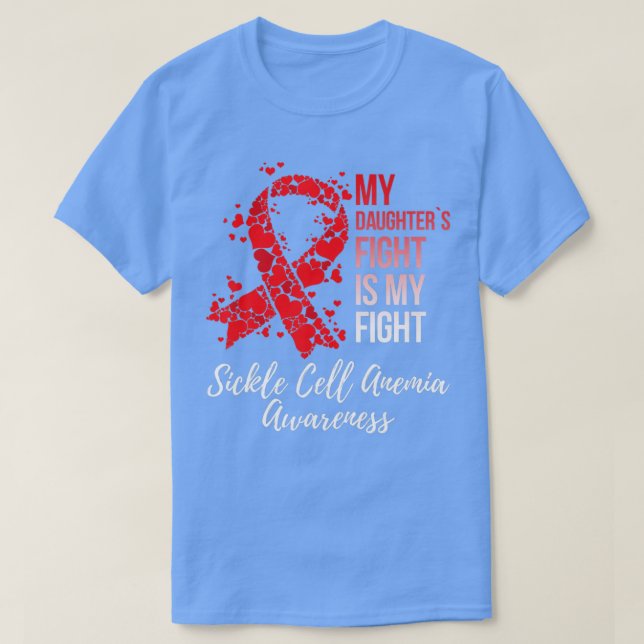Mina döttrar kämpar mot min "Fight Sickle Cell Ane T Shirt (Design framsida)