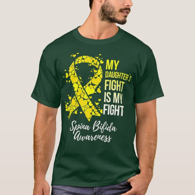 Mina döttrar kämpar mot min kamp Spina Bifida T Shirt (Framsida)