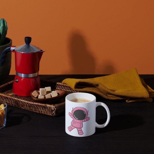 Mina Dream Astronut enkla klassiska minimalistiska Kaffemugg (Skapare uppladdad)