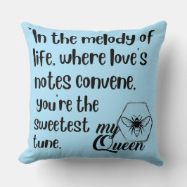 mina drottningsbee-citat kudde