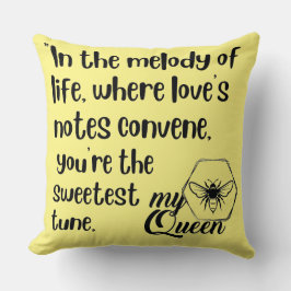 mina drottningsbee-citat kudde