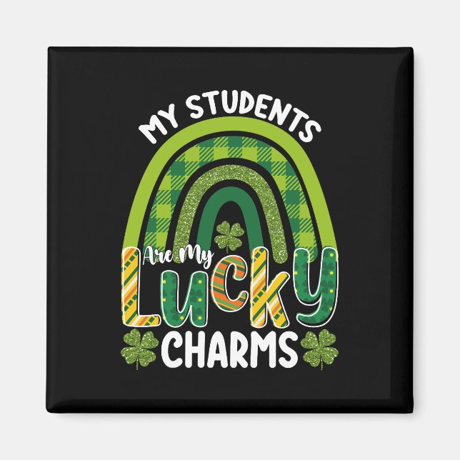 Mina elever är mina lyckotal St. Patricks dag Magnet (Framsidan)