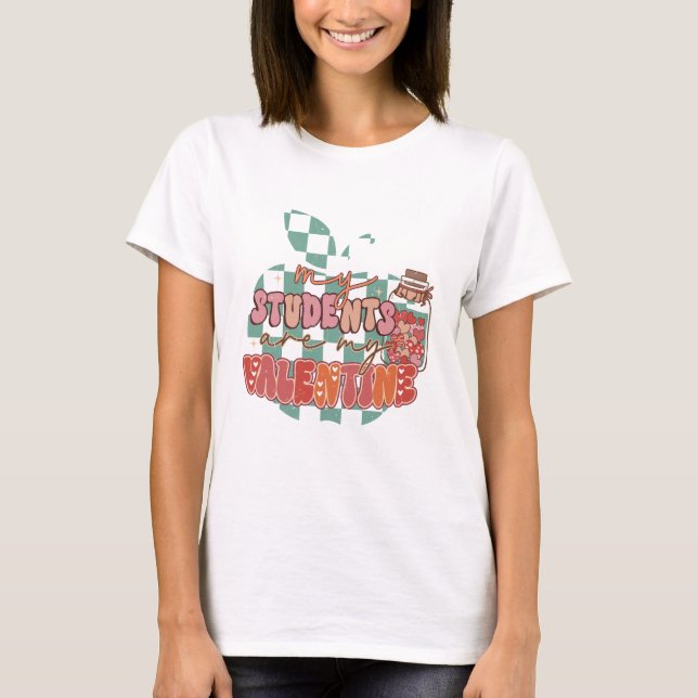 Mina elever är mina valentinröda t shirt (Framsida)