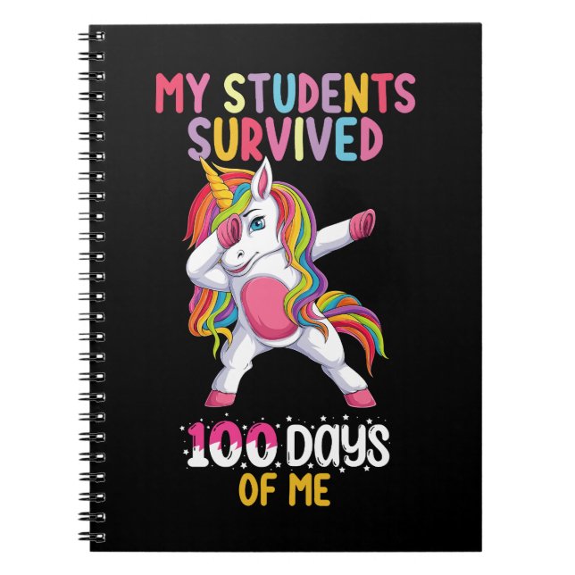 Mina elever överlevde 100 dagar med mig skollärare anteckningsbok (Framsidan)
