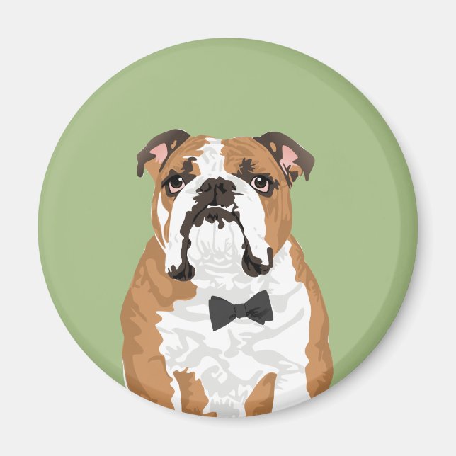 Mina engelska Bulldog Magnet för Hundälskare (Framsidan)
