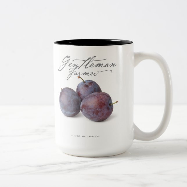 Mina Farmer 15 oz. Kaffe Mugg (plommon) (Höger)