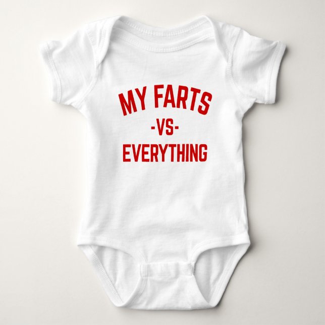 Mina Farts vs Allt funny nyfödd i Baby T Shirt (Framsida)