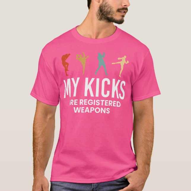 Mina fästingar är registrerade vapen Kickboxing Ki T Shirt (Framsida)