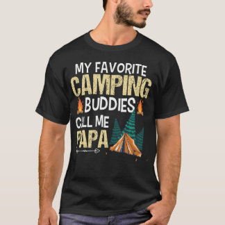 Mina Favorit Campingvänner Kallar Mig Pappa Rolig  T Shirt