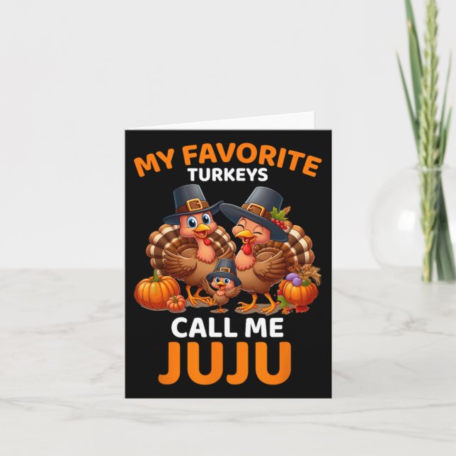 Mina Favorit Kalkoner Kallar Mig Juju  Kort (Framsida)