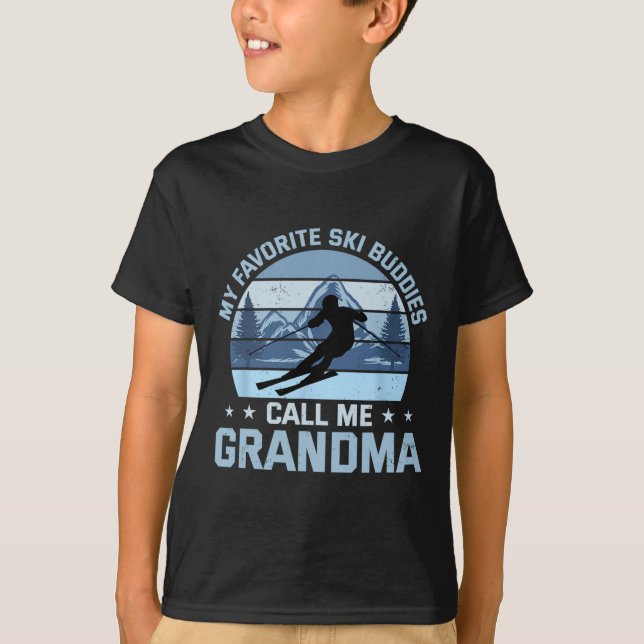 Mina favorit skiddompnar kallar mig mormor skidåkn t shirt (Framsida)