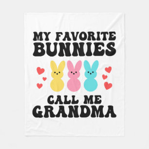 Mina favoritbunnies kallar mig Grandma Mor Fleecefilt