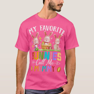 Mina favoritbunnies kallar mig Mamma Family Eas T Shirt