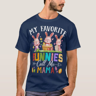 Mina favoritbunnies kallar mig Mamma Family Öster T Shirt