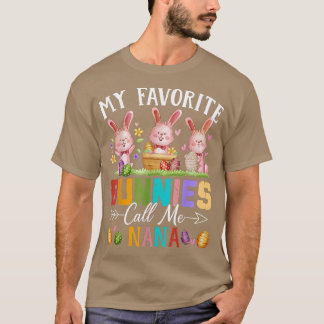 Mina favoritbunnies kallar mig Nana-familjen Öster T Shirt