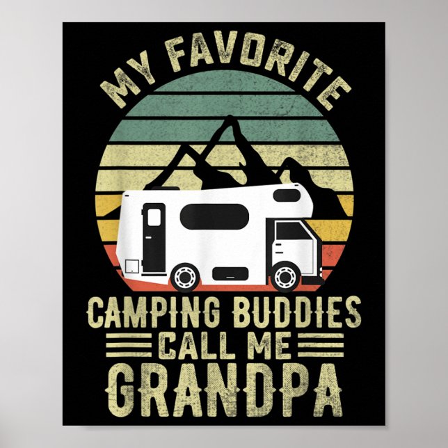 Mina favoritcampingkompisar kallar mig farfar barn poster (Framsidan)