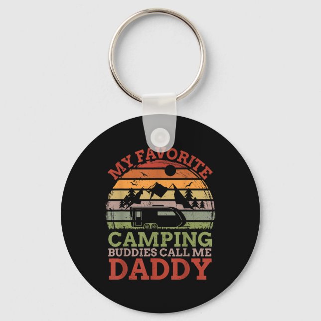 Mina favoritcampingkompisar kallar mig pappa fäder nyckelring (Framsida)