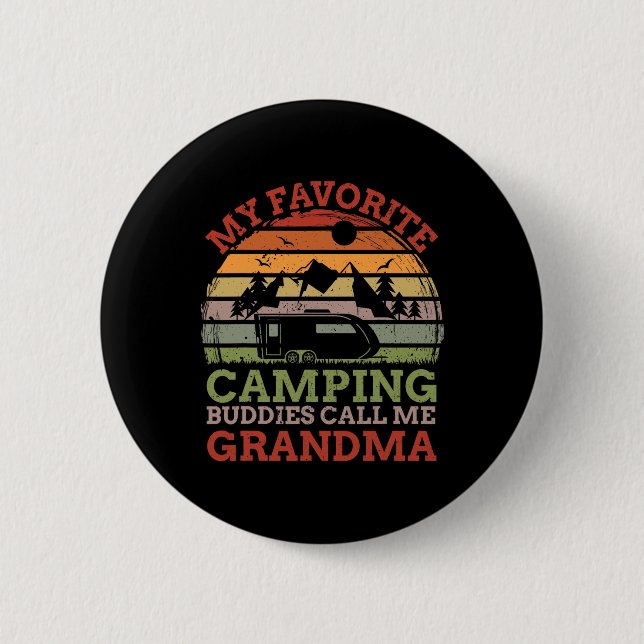 Mina Favoritcampingvänner Kallar Mig Mormors Far Knapp (Framsida)