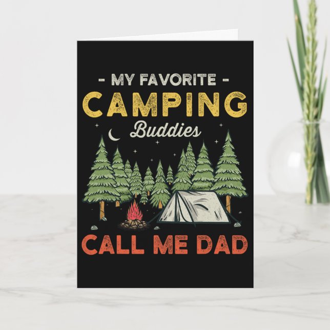 Mina Favoritcampingvänner Kallar Mig Pappa Rolig F Kort (Framsida)