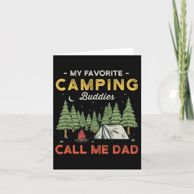 Mina Favoritcampingvänner Kallar Mig Pappa Rolig P Kort (Framsida)