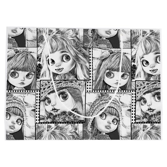 Mina favoritdockor för svart och vitt lappverk (Baksidan)