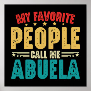 Mina favoriter kallar mig Abuela Mors dag Poster