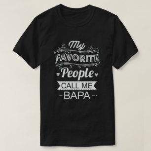 Mina favoriter kallar mig Bapa Funny Grandpa Gift T Shirt