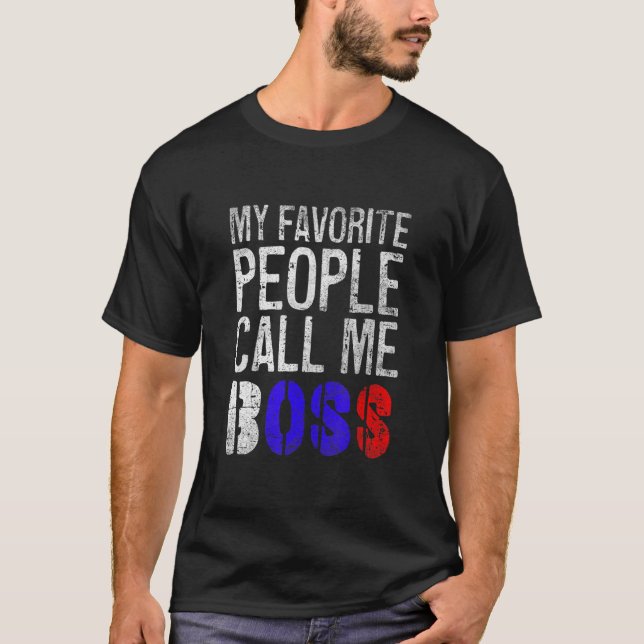 Mina favoriter kallar mig chef mors dag t shirt (Framsida)