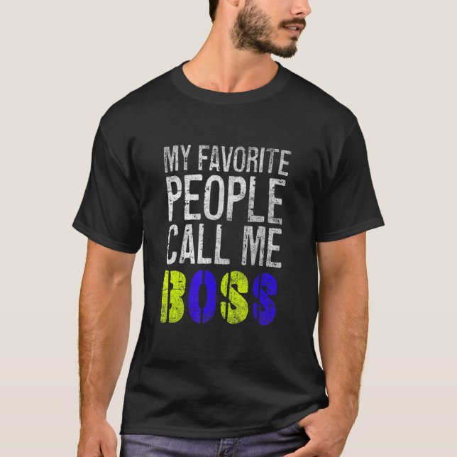 Mina favoriter kallar mig chef mors dag t shirt (Framsida)
