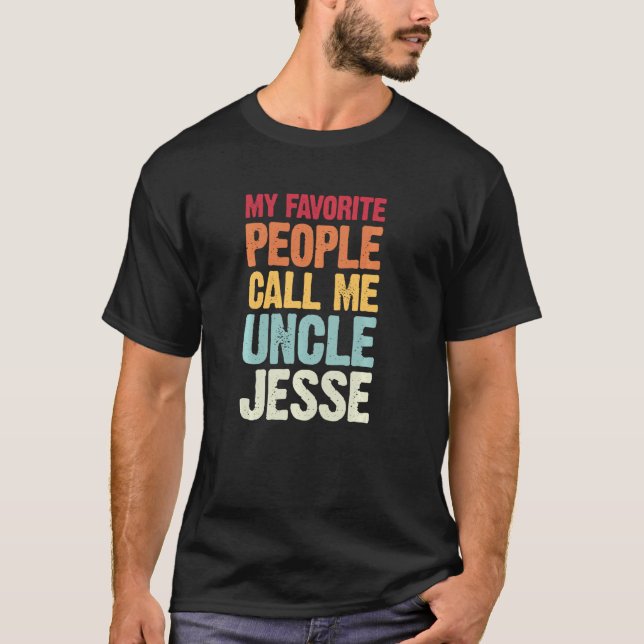 Mina favoriter kallar mig farbror Jesse Personaliz T Shirt (Framsida)