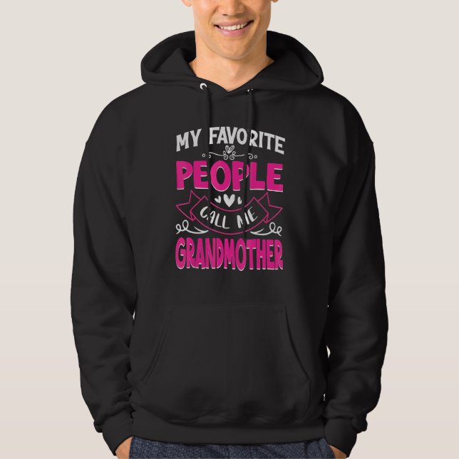 Mina favoriter kallar mig farmor Cute Mor Hoodie (Framsida)