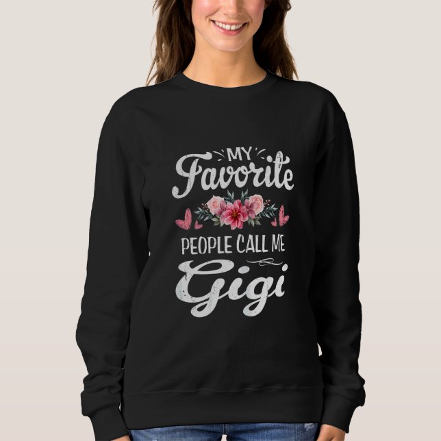 Mina favoriter kallar mig Gigi Cute Mor T Shirt (Framsida)