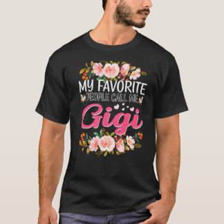 Mina favoriter kallar mig Gigi Lycklig Mors dag T Shirt