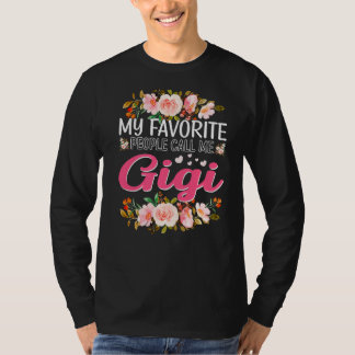 Mina favoriter kallar mig Gigi Lycklig Mors dag T Shirt