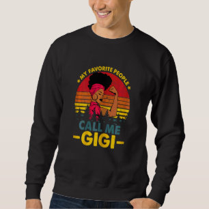 Mina favoriter kallar mig Gigi Mor Da Lång Ärmad Tröja