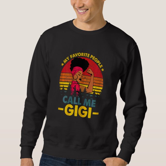 Mina favoriter kallar mig Gigi Mor Da Lång Ärmad Tröja (Framsida)