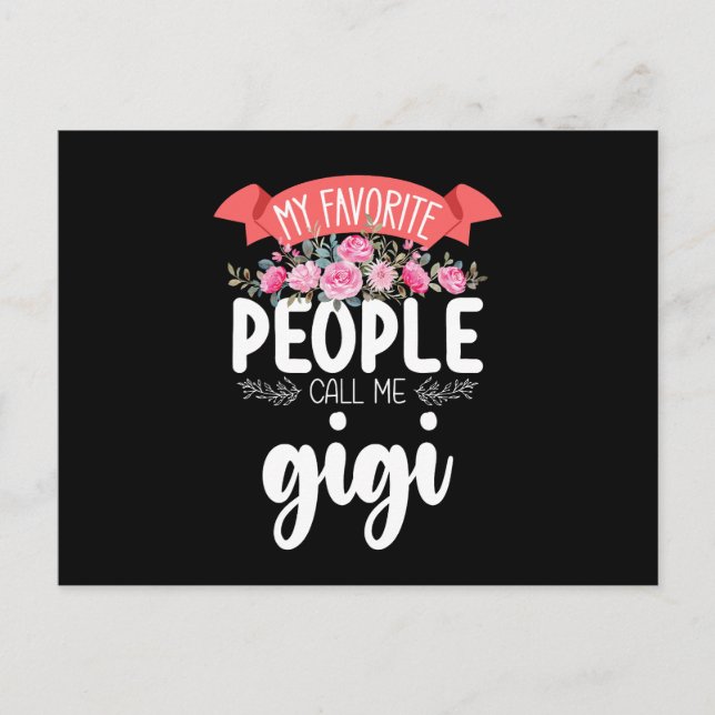 Mina favoriter kallar mig Gigi Mors dag Vykort (Framsida)