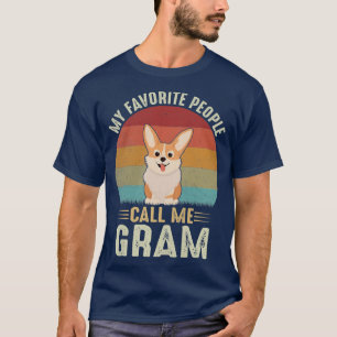 Mina favoriter kallar mig Gram Cute Corgi T Shirt