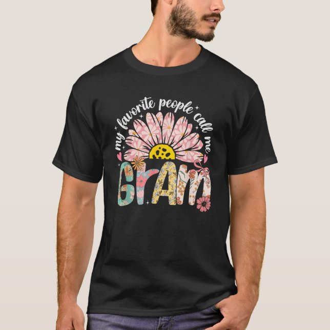 Mina favoriter kallar mig Gram Mors dag Girly T Shirt (Framsida)