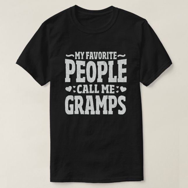 Mina favoriter kallar mig Gramps Grandpa Gift T Shirt (Design framsida)