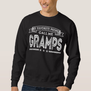 Mina favoriter kallar mig Gramps Pappa Pappa Grand Lång Ärmad Tröja
