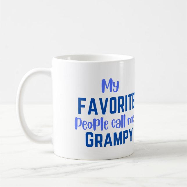 Mina favoriter kallar mig Grampy Coffee Mugg (Vänster)