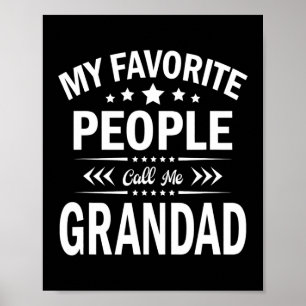 Mina favoriter kallar mig Grandad Fars dag Poster